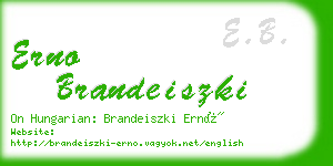 erno brandeiszki business card